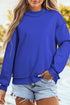 Reversible Mock Neck Oversize Drop Shoulder Sweatshirt