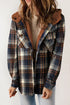 Exclusive Sherpa Fleece Lined Hooded Plaid Shacket
