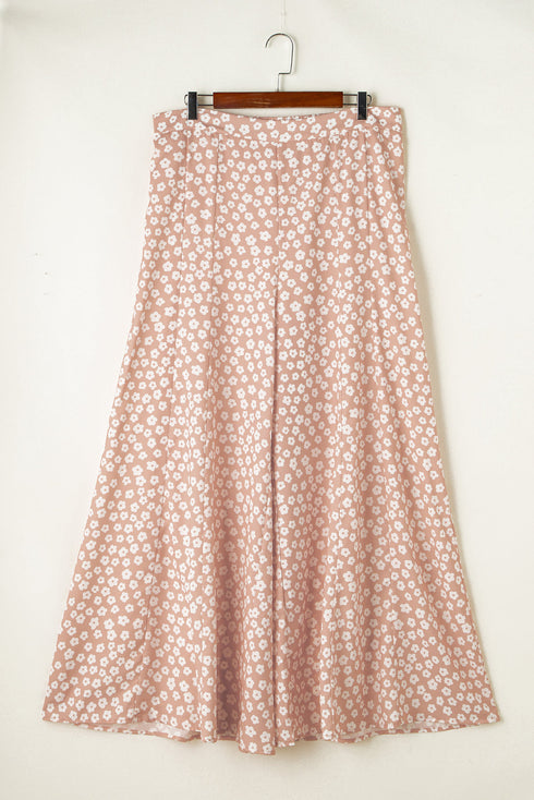Bohemian Floral Print High Waist Wide Leg Flare Pants