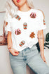 Sequined Pumpkin Graphic Shift Silhouette Statement Tee