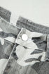 Elastane Camo Pattern Cotton Denim Shift Jeans