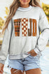Polyester Wwjd Graphic Mock Neck Oversized Sweatshirt