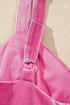 Bow Neck Adjustable Strap Velvet Mini Dress