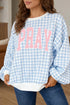 Pure Polyester Pray Slogan Graphic Pullover Sweatshirt