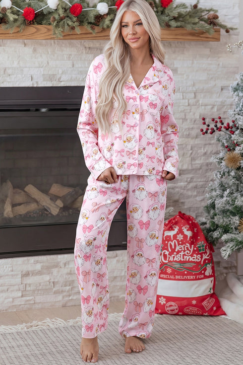 Abstract Print Full Length Long Sleeve Lounge Set