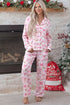 Abstract Print Full Length Long Sleeve Lounge Set