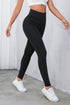 Criss Cross Tummy Control High Waist Solid Leggings