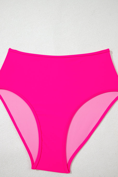 Structured Notch Neck Ruched Bust Tankini Top