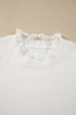 Lace Trim Neck Cuff Patchwork Long Sleeve Pullover Sweater