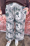 Camo Print Drawstring Waist Patch Pocket Pants