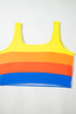 Sporty Color Block Tank Top High Waist Bikini Set