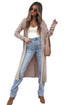 Polyester Cotton Long Sleeve Tunic Shift Cardigan
