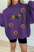 Polyester Cotton Sequin Pumpkin Graphic Pullover Sweatshirt