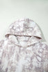 Abstract Print Ribbed Cuffs Hem Long Sleeve Hoodie