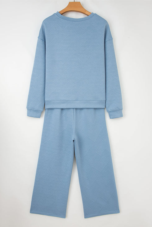 Ultra Loose Textured Slouchy Matching Pant Set