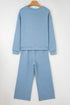 Ultra Loose Textured Slouchy Matching Pant Set