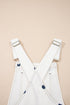 Polka Dot Print Bib Pocket Denim Barrel Overalls Jumpsuit