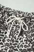 Denim Leopard Print Patchwork Elastic Waist Jeans