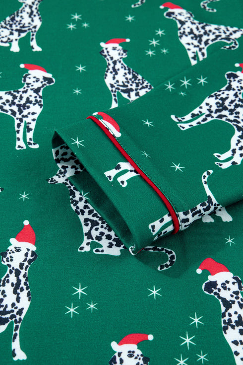 Dog Print Long Sleeve Two Piece Shift Lounge Set