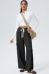Drawstring Elastic Waist Cargo Patch Pocket Pants