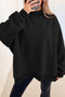 Reversible Mock Neck Oversize Drop Shoulder Sweatshirt