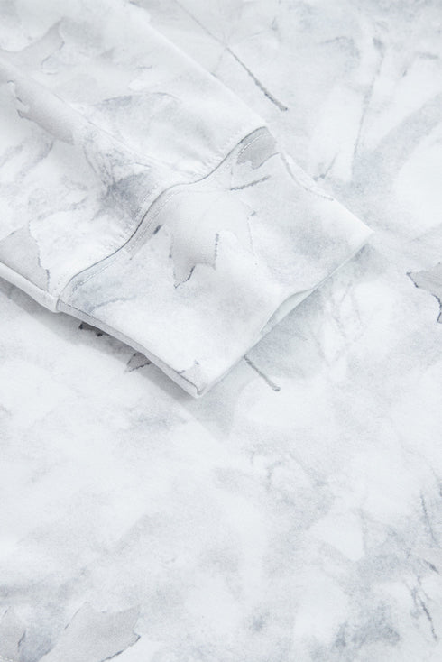 Abstract Camo Print Pullover Top And Casual Short Set