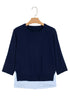 Drop Shoulder Long Sleeve Striped Pullover Sweater