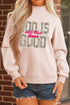 Camo Print Letter Graphic Mock Neck Sweatshirt