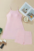 Solid Active Tunic Tank Athletic Shorts Two Piece Dress