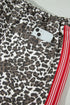 Denim Leopard Print Patchwork Elastic Waist Jeans