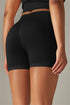 High Waisted Seamless Ribbed Performance Biker Shorts