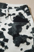 Abstract Print Metal Button Regular Fit Full Length Jeans