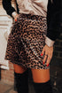 All Over Leopard Print Patchwork Tiered Mini Skirt