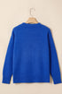 Polyester Polyamide Drop Shoulder Long Sleeve Sweater