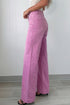 Double Button High Rise Wide Leg Flared Jeans