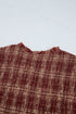 Vintage Plaid Knot Front Smocked Midi Dress