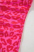 Leopard Print Asymmetrical Strap Swim Tankini Top