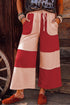 Raw Seam Wide Leg Ankle Length Pants