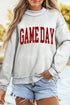 Polyester Glitter Letter Mock Neck Graphic Sweatshirt