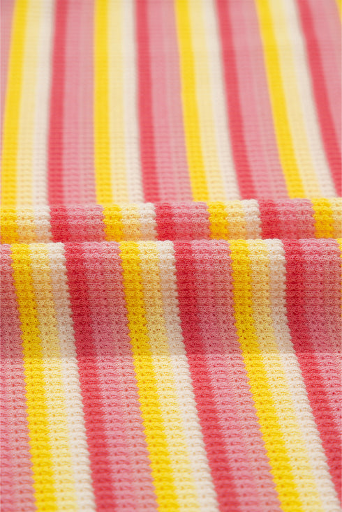 Striped Tassel Detail Tee And Wide Leg Pant Sets