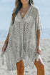 Bohemian Openwork Tassel Hem Swim Cover Up