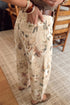 Denim Retro Floral Print Relaxed Barrel Jeans
