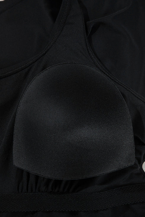 Exclusive Casual Square Neck Knotted One Piece Swimwear