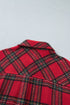 Pure Polyester Plaid Pattern Button Front Shacket