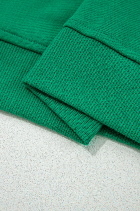 Contrast Trim Crewneck Pullover Mini Skirt Two Piece Dress