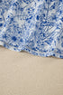 Floral Print Knot Strap High Waist Flared Maxi Dress