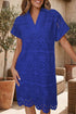 H Line Eyelet Embroidered T Shirt Mini Dress