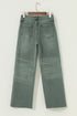Distressed Raw Edge Wide Leg Denim Jeans