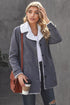 Lapel Collar Button Front Warm Fleece Jacket