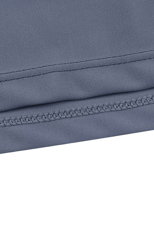 Wide Waistband Smooth Stretch Mini Swim Skirt